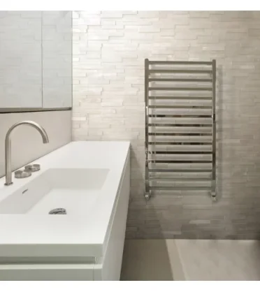 Vogue Serene Towel Radiator Electric Only - Chrome 1700X500 detail view - Image 3