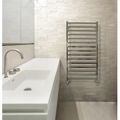 Vogue Serene Towel Radiator Electric Only - Chrome 1700X500 detail view - Image 4