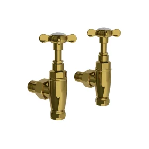 Lefroy Brooks Classic Radiator Stopcocks - Polished Brass