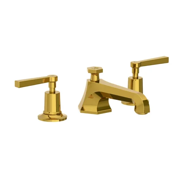 Lefroy Brooks Mackintosh Lever D/m 3h Basin Mixer With Puw - Antique Gold product image - Image 1