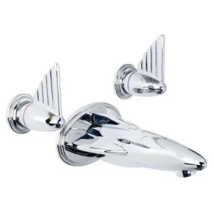 Lefroy Brooks Belle Aire Lever Conc 3h Rocket Bath Filler - Chrome