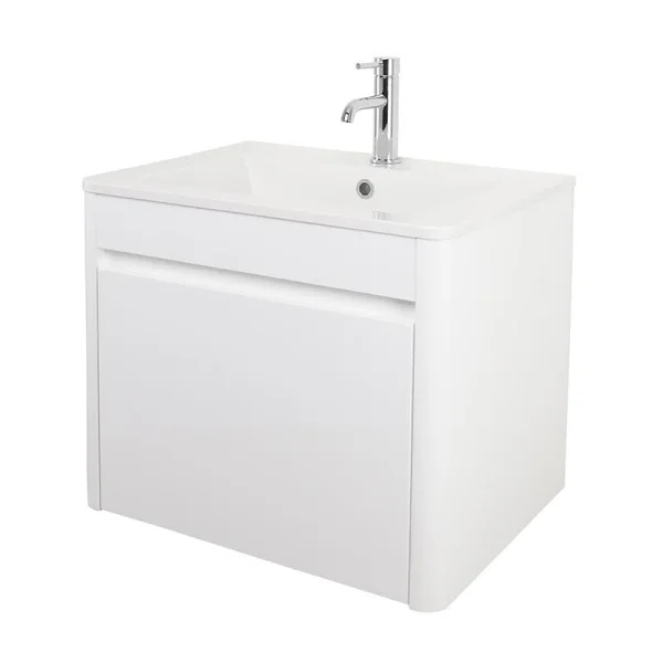 Faeber Geneva 600mm White Basin Unit Matt