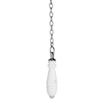 Lefroy Brooks Classic Edwardian Ceramic Pull & Chain - Chrome product image - Image 1