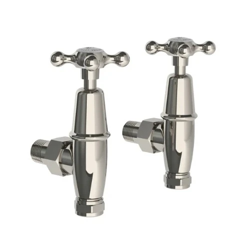 Lefroy Brooks Connaught Radiator Stopcocks - Nickel