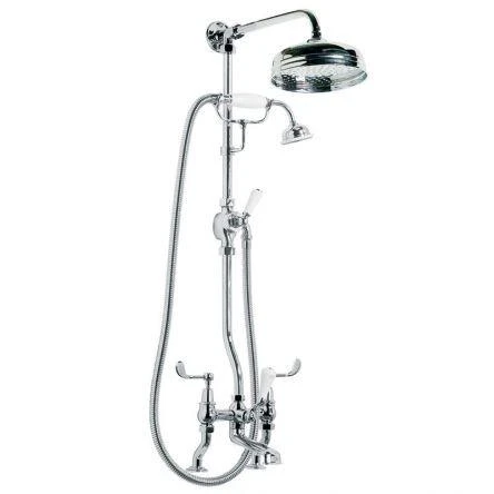 Lefroy Brooks Connaught Lever D/m Bsm With Riser, Kit & 8" Rose - Chrome