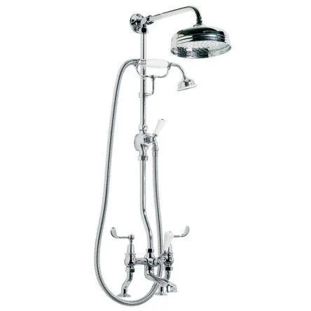 Lefroy Brooks Connaught Lever D/m Bsm With Riser, Kit & 8" Rose - Chrome