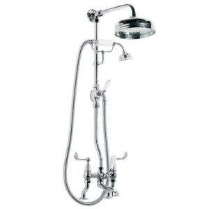 Lefroy Brooks Connaught Lever D/m Bsm With Riser, Kit & 8" Rose - Chrome