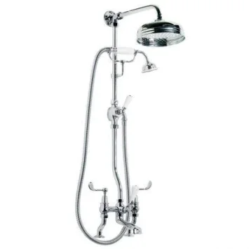 Lefroy Brooks Connaught Lever D/m Bsm With Riser, Kit & 8" Rose - Chrome product image - Image 1