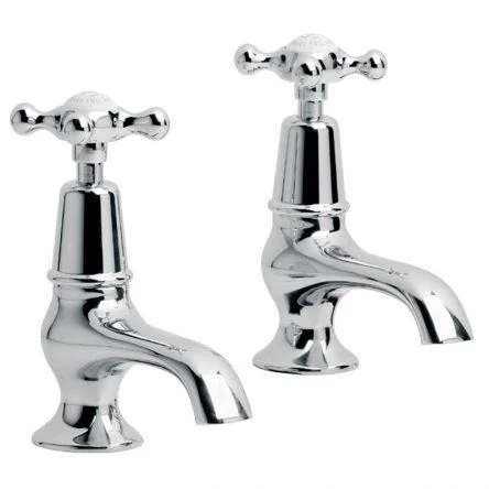 Lefroy Brooks Connaught Basin Pillar Taps - Nickel