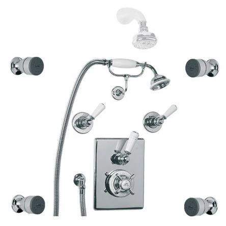Lefroy Brooks Godolphin Conc Thermo Valve, Kit, Jets & Flow Ctrl - Anti Gold