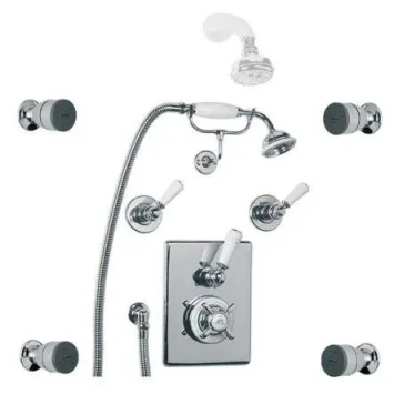 Lefroy Brooks Godolphin Conc Thermo Valve, Kit, Jets & Flow Ctrl - Anti Gold product image - Image 1