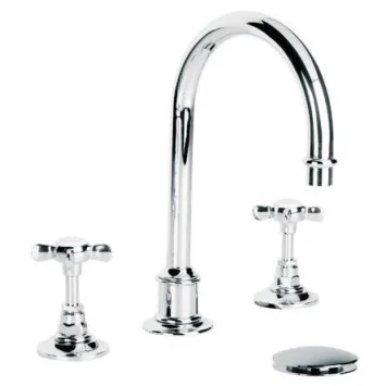 Lefroy Brooks Classic Tubular 3h Basin Mixer & Cuw - Nickel product image - Image 1