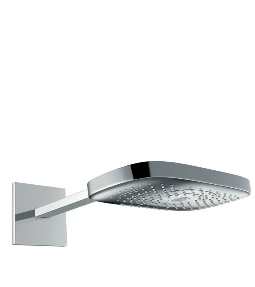 Hansgrohe Raindance E 300 3 Jet Shower Head & Arm 300x190mm Chrome) product image - Image 1