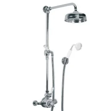 Lefroy Brooks Godolphin Exp Thermo Valve With Shower Kit & 8" Rose - Nickel product image - Image 1