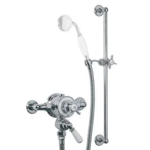 Lefroy Brooks Godolphin Exp Thermo Valve With Slide Rail Kit - Antique Gold