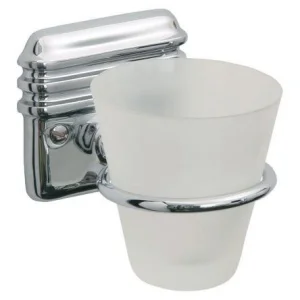 Lefroy Brooks Belle Aire W/m Glass Mug & Holder - Nickel