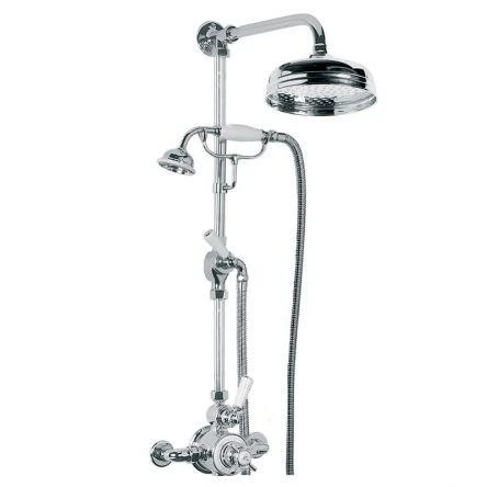 Lefroy Brooks Godolphin Exp Dual Thermo Valve, Kit & 8" Rose - Nickel