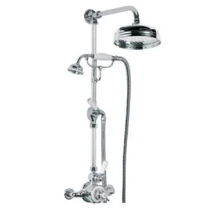 Lefroy Brooks Godolphin Exp Dual Thermo Valve, Kit & 8" Rose - Nickel