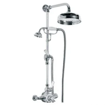 Lefroy Brooks Godolphin Exp Dual Thermo Valve, Kit & 8" Rose - Nickel product image - Image 1