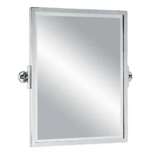 Lefroy Brooks Classic Tilting Mirror With Brass Frame - Chrome