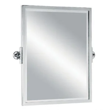Lefroy Brooks Classic Tilting Mirror With Brass Frame - Chrome product image - Image 1