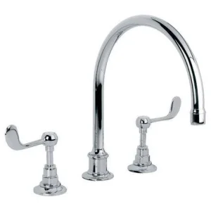 Lefroy Brooks Connaught Lever D/m 3h Kitchen Mixer - Antique Gold