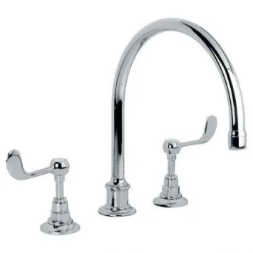 Lefroy Brooks Connaught Lever D/m 3h Kitchen Mixer - Antique Gold product image - Image 1