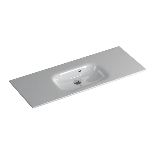 Faeber Silkstone Pearl 1200mm Single Central Gloss Basin