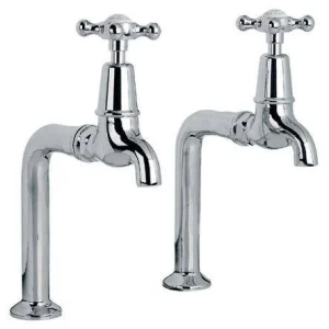 Lefroy Brooks Connaught Bibcock Taps & Pillars - Chrome