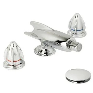 Lefroy Brooks Belle Aire Handle D/m 3h Rocket Bidet Set - Nickel