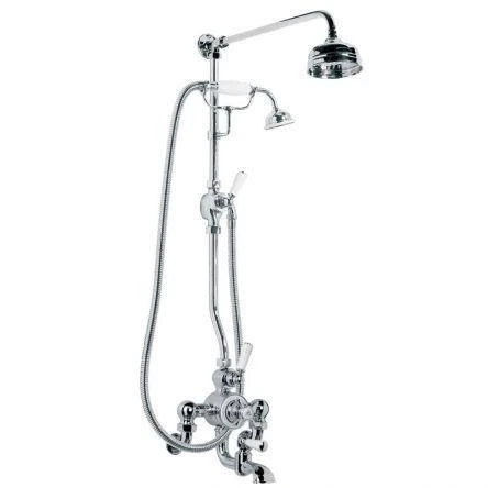 Lefroy Brooks Godolphin D/m Thermo Bsm With Riser, Kit & 5" Rose - Chrome
