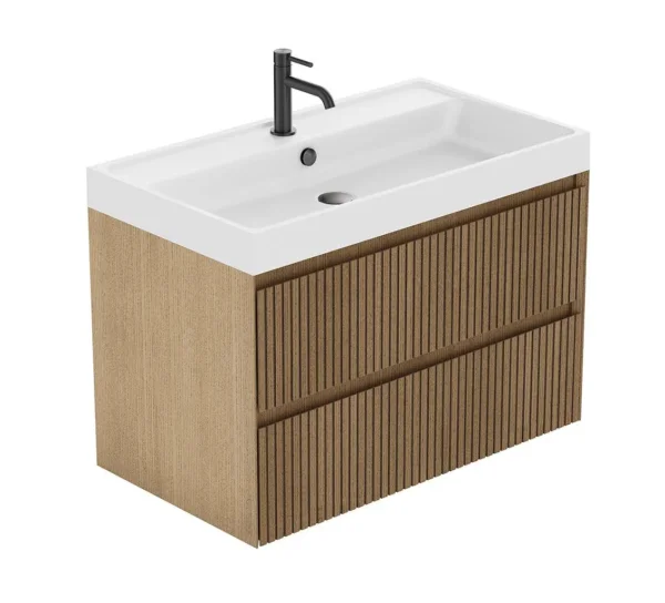 Vado Groove 800mm Vanity Unit - Wall Hung