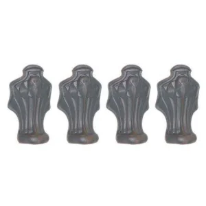 Lefroy Brooks Set Of 4 Cast Iron Bath Feet - Unplated