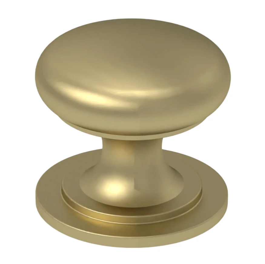 Calypso Valencia Knob Handle C / W Screws Dia 32mm Brushed Brass