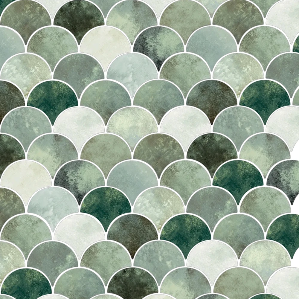 European Tiles Calm Drop Moss Wall Tile 15.2x17.2cm