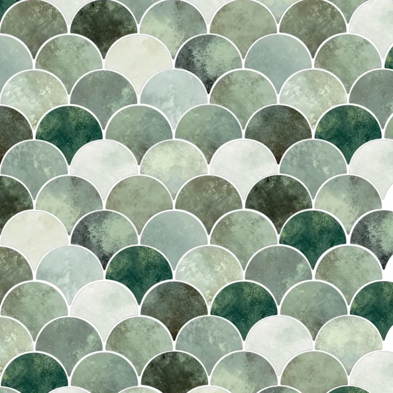 European Tiles Calm Drop Moss Wall Tile 15.2x17.2cm product image - Image 1
