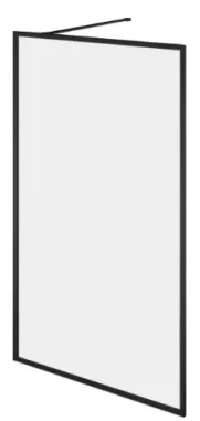 Cubico Amore Single Frame Shower Screen Matt Black (clear Glass) 1180mm product image - Image 1