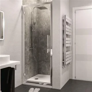 Eastbrook Corniche 8mm Framed Hinged Door 2000x800 Chrome product image - Image 1