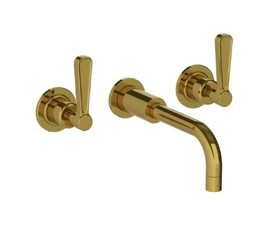 Lefroy Brooks Zu Conc 3h Basin Mixer With Ten Ten Levers - Brushed Brass