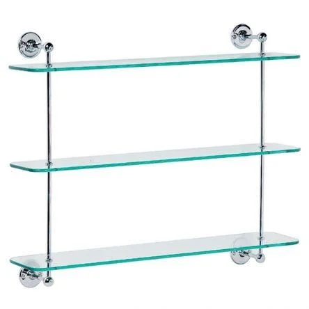 Lefroy Brooks Classic 3 Tier Glass Shelf - Chrome