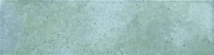 European Tiles Tokio Salton Green/blue Plain Textured Porcelain Glossy Wall Tile 7.5 X 30cm