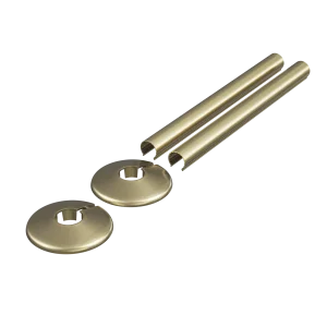 The Tunbridge Wells Brassware Co. Retro Fit Pipe Sleeve Set 200mm X 18mm - Brushed Brass