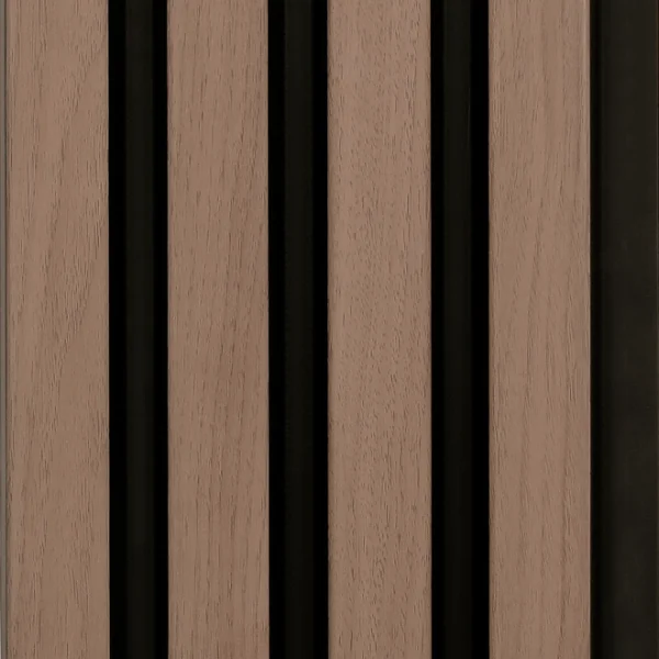 Abacus Slatwall - Slatted Wall Panelling Walnut And Black (3pack)