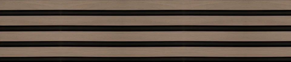 Abacus Slatwall Walnut And Black Wall Panel Pack 2400 X 170 X 19mm (Per Piece) (3 Pack) (1.2msq) detail view - Image 4