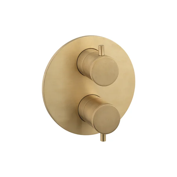 Crosswater Crossbox MPRO Industrial 1 Outlet Trim & Levers Brushed Brass Unlaquered