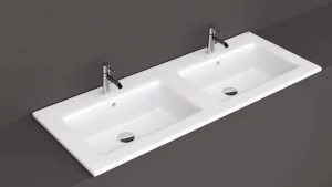 Rak Joy Drop-in Washbasin 121x46cm (2 Tap Hole)