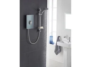 Vado Axces Elegance Electric Shower With Soft Press Illuminated Buttons 8.5kw Metallic/chrome
