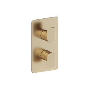 Crosswater Fuse 2 Outlet 2 Handle Valve & Trimset Brushed Brass