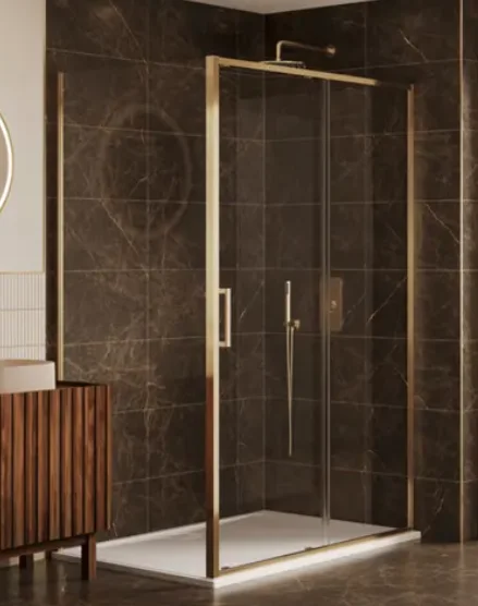 Merlyn Arysto Sleek Side Panel 800 Brushed Brass