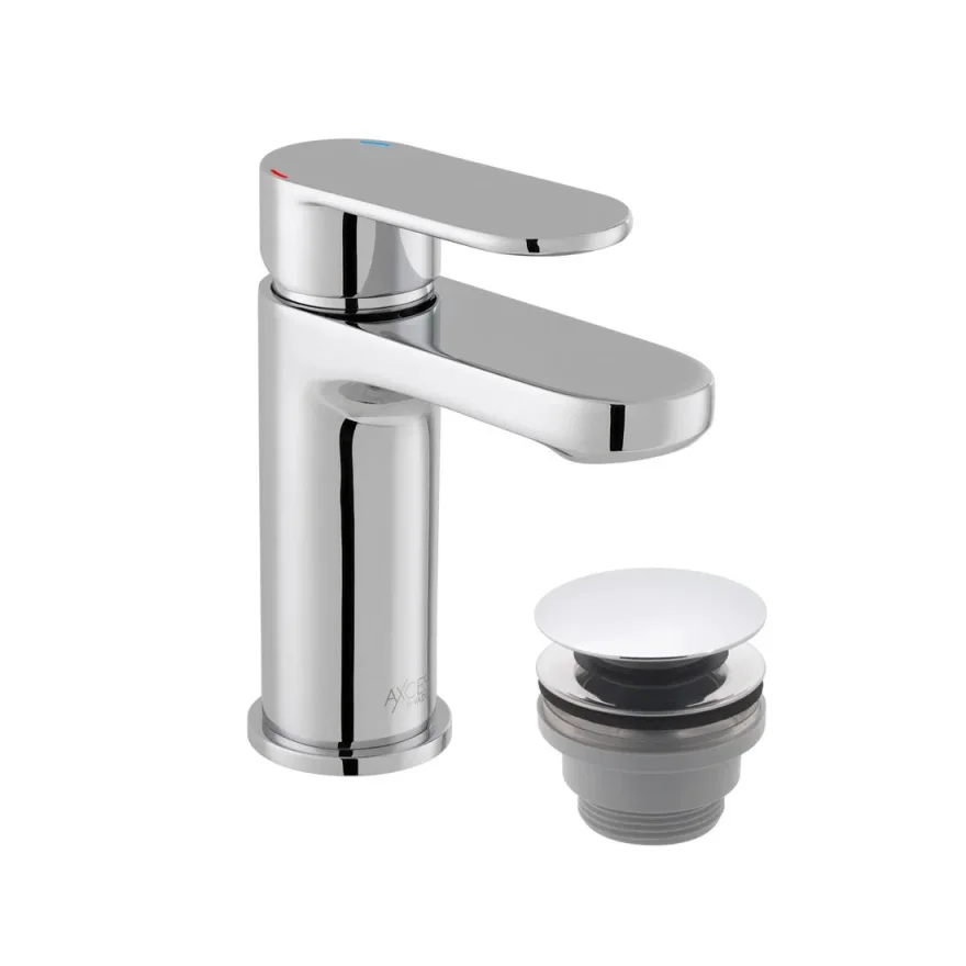 Vado Axces Metiz Mono Basin Mixer + Push Basin Waste Chrome product image - Image 1